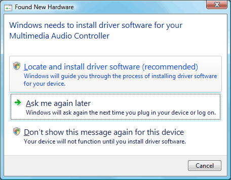 Multimedia Audio Controller Driver Vista